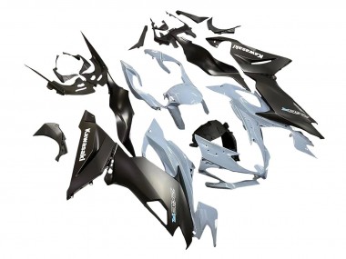 Kawasaki ZX6R Motorrad Verkleidung 2019-2022 - Grau Matt Schwarz