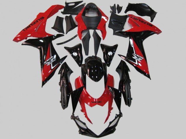 Suzuki GSXR 600/750 Motorrad Verkleidung 2011-2024 - Rot Schwarz