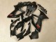 Suzuki GSXR 600/750 Motorrad Verkleidung 2006-2007 - Glanzendes Schwarz