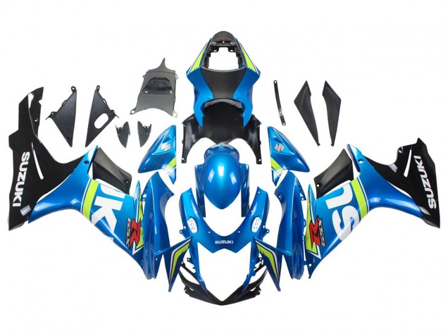 Suzuki GSXR 600/750 Motorrad Verkleidung 2011-2024 - Blau Weiss Grun Schwarz