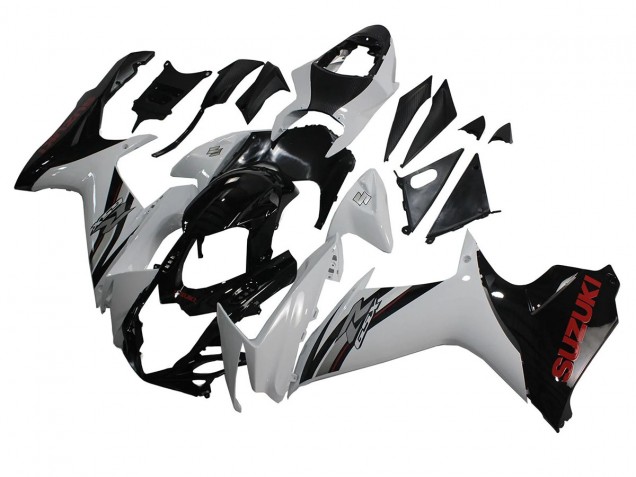 Suzuki GSXR 600/750 Motorrad Verkleidung 2011-2024 - Weiss Glanzendes Schwarz