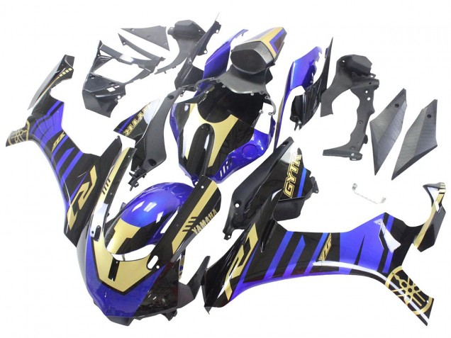 Yamaha YZF R1 Motorrad Verkleidung 2015-2019 - Blau Gold Schwarz