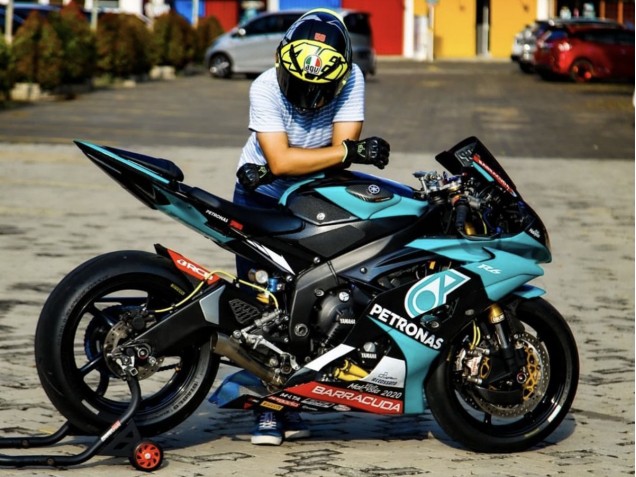 Yamaha YZF R6 Motorrad Verkleidung 2008-2016 - Hellgrun Weiss Schwarz Petronas