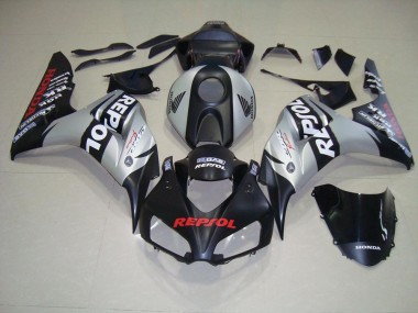 Matt Schwarz Silber Repsol 06-07 CBR1000RR Motorrad Verkleidungen