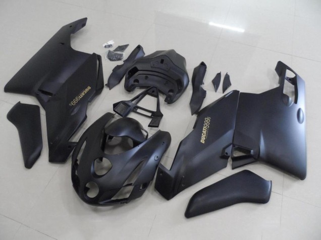 Matt Schwarze und goldene Aufkleber 03-04 Ducati 749 999 Motorrad Verkleidung