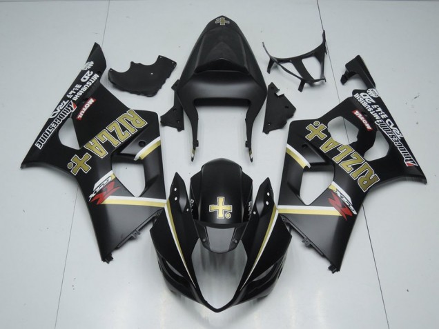 Matt Schwarzer Rizla 03-04 GSXR 1000 Motorrad Verkleidung Matt Schwarzer Rizla 03-04 GSXR 1000 Motorrad Verkleidung
