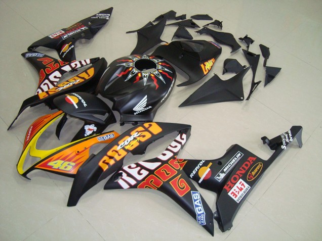 Matt Schwarzer Rossi 07-08 CBR600RR Motorrad Verkleidung