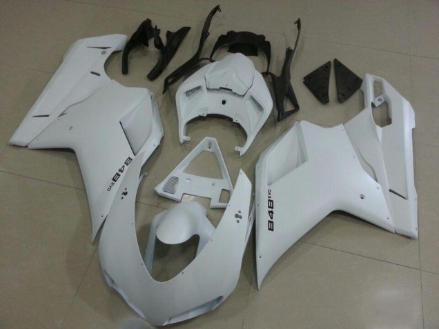 Mattweiß 07-14 Ducati 848 1098 1198 Motorrad Verkleidung Mattweiß 07-14 Ducati 848 1098 1198 Motorrad Verkleidung