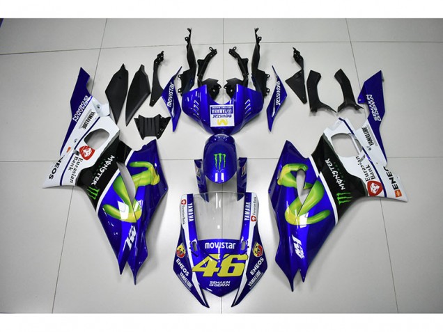 Monster Blau Movistar 46 17-21 YZF R6 Motorrad Verkleidung Monster Blau Movistar 46 17-21 YZF R6 Motorrad Verkleidung
