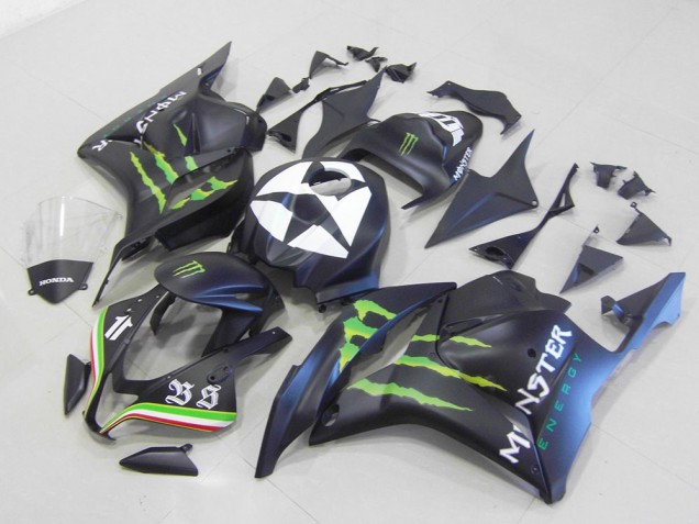 Monster Matt Schwarz 09-12 CBR600RR Motorrad Verkleidung Monster Matt Schwarz 09-12 CBR600RR Motorrad Verkleidung