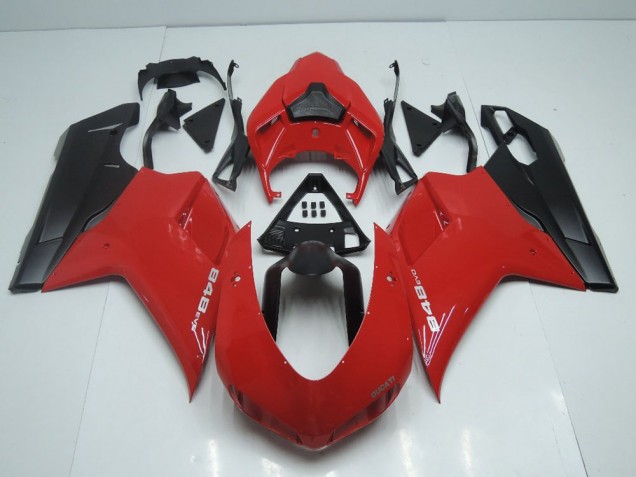 OEM Stil Rot mit Matt Schwarz Seite 07-14 Ducati 848 1098 1198 Motorrad Verkleidung OEM Stil Rot mit Matt Schwarz Seite 07-14 Ducati 848 1098 1198 Motorrad Verkleidung