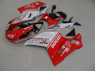 Orange Banner 69 07-14 Ducati 848 1098 1198 Motorrad Verkleidung