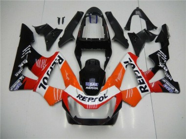 Orange Rot Schwarz Repsol 00-01 CBR900RR 929RR Motorrad Verkleidung