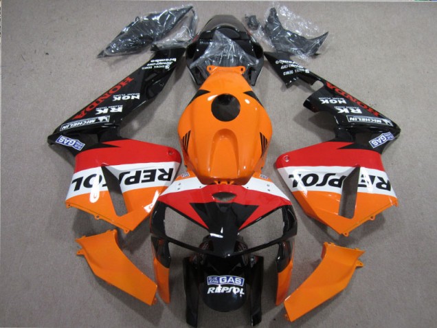 Orange Rot Schwarz Repsol 05-06 CBR600RR Motorrad Verkleidung Orange Rot Schwarz Repsol 05-06 CBR600RR Motorrad Verkleidung