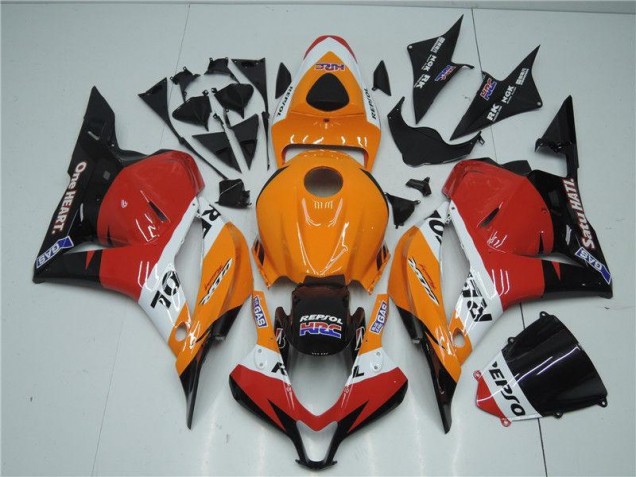 Orange Rot Schwarz Repsol 09-12 CBR600RR Motorrad Verkleidung Orange Rot Schwarz Repsol 09-12 CBR600RR Motorrad Verkleidung
