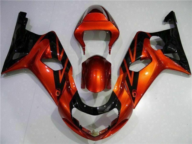 Orange Schwarz 00-02 GSXR 1000 Motorrad Verkleidung