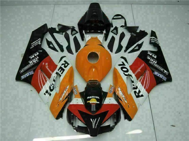Orange Schwarz Repsol 04-05 CBR1000RR Motorrad Verkleidungen