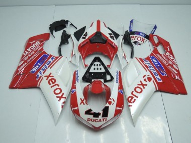 Perl Weiß Neu Xerox 07-14 Ducati 848 1098 1198 Motorrad Verkleidung