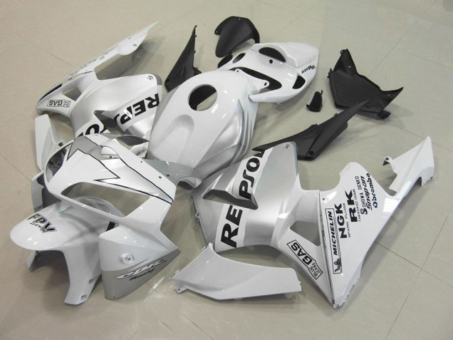 Repsol Weiß Silber 05-06 CBR600RR Motorrad Verkleidung Repsol Weiß Silber 05-06 CBR600RR Motorrad Verkleidung
