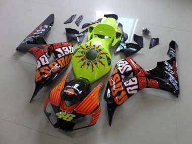 Rossi Fluro Grün 06-07 CBR1000RR Motorrad Verkleidung