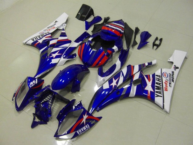 Rot Blau Stern 06-07 YZF R6 Motorrad Verkleidung Rot Blau Stern 06-07 YZF R6 Motorrad Verkleidung