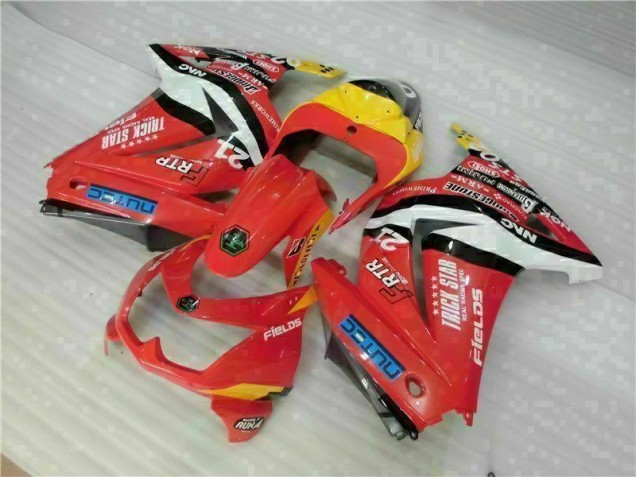 Rot Gelb 08-12 EX250 Motorrad Verkleidung Rot Gelb 08-12 EX250 Motorrad Verkleidung
