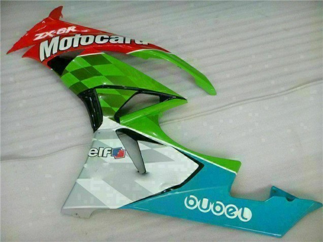 Rot Grün Motocard 09-12 ZX6R Motorrad Verkleidung