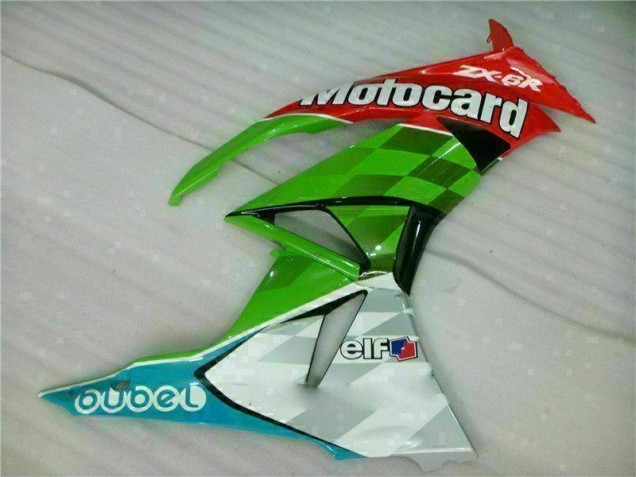 Rot Grün Motocard 09-12 ZX6R Motorrad Verkleidung