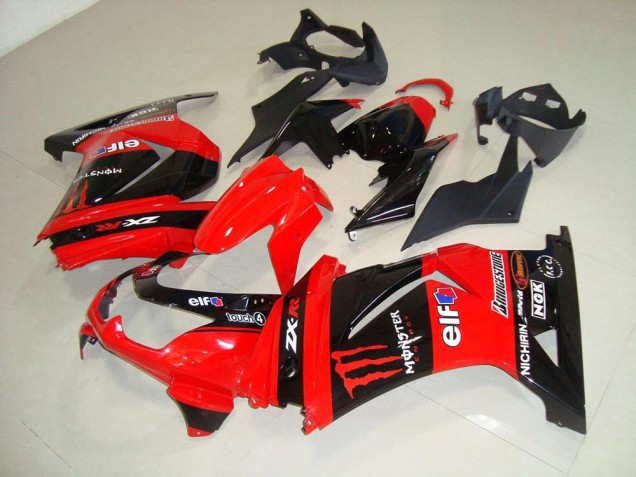 Rot Monster 08-12 ZX250R Motorrad Verkleidung
