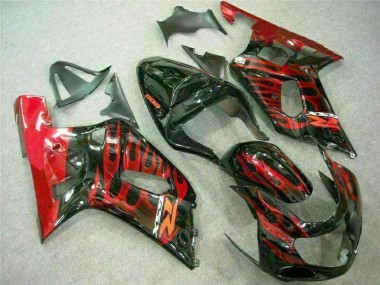 Rot Schwarz 01-03 GSXR 600/750 Motorrad Verkleidung