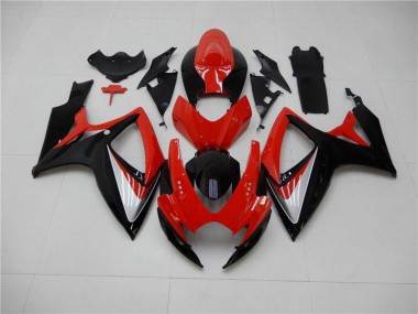 Rot Schwarz 06-07 GSXR 600/750 Motorrad Verkleidung Komplett Sets