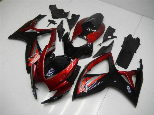 Rot Schwarz 06-07 GSXR 600/750 Motorrad Verkleidung & Plastik Rot Schwarz 06-07 GSXR 600/750 Motorrad Verkleidung & Plastik
