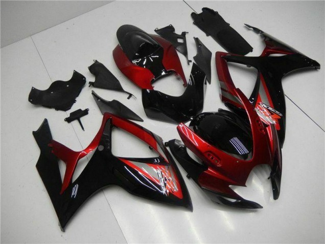 Rot Schwarz 06-07 GSXR 600/750 Motorrad Verkleidung & Plastik Rot Schwarz 06-07 GSXR 600/750 Motorrad Verkleidung & Plastik