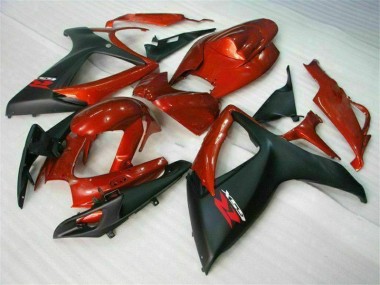 Rot Schwarz 06-07 GSXR 600/750 Motorrad Verkleidungen