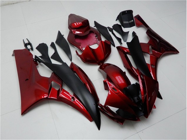 Rot Schwarz 06-07 YZF R6 Motorrad Verkleidungen
