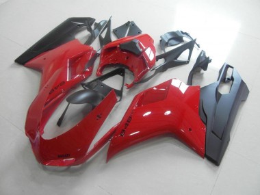 Rot Schwarz 07-14 Ducati 848 1098 1198 Motorrad Verkleidung