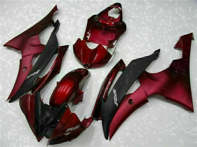 Rot Schwarz 08-16 YZF R6 Motorrad Vollverkleidung