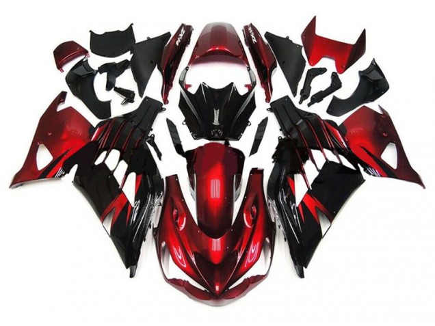 Rot Schwarz 12-21 ZX14R ZZR1400 Motorrad Verkleidung Rot Schwarz 12-21 ZX14R ZZR1400 Motorrad Verkleidung