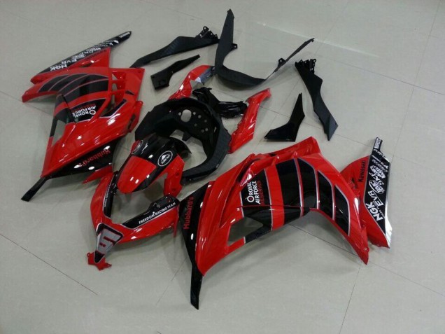 Rot Schwarz Airfore 13-16 ZX300R Motorrad Verkleidung Rot Schwarz Airfore 13-16 ZX300R Motorrad Verkleidung