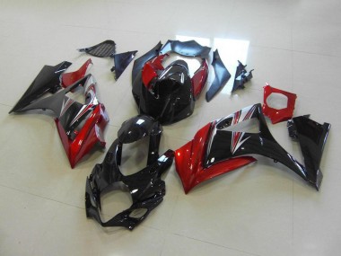 Rot Schwarz Kein Aufkleber 07-08 GSXR 1000 Motorrad Verkleidung