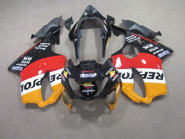 Rot Schwarz Repsol 99-00 CBR600 F4 Motorrad Verkleidung Rot Schwarz Repsol 99-00 CBR600 F4 Motorrad Verkleidung