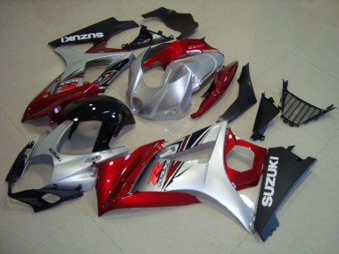 Rot Schwarz Silber 07-08 GSXR 1000 Motorrad Verkleidung