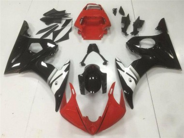 Rot Schwarz Weiß 03-05 YZF R6 Motorrad Verkleidung