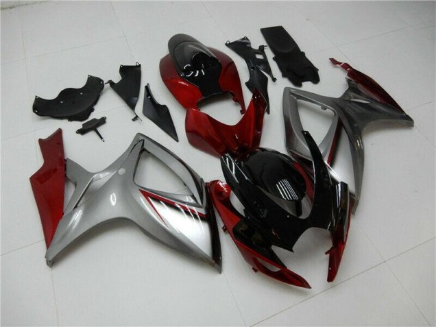 Rot Silber 06-07 GSXR 600/750 Motorrad Verkleidung Rot Silber 06-07 GSXR 600/750 Motorrad Verkleidung
