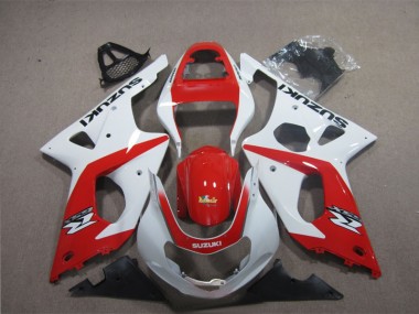 Rot Weiß 03-04 GSXR 1000 Motorrad Verkleidung