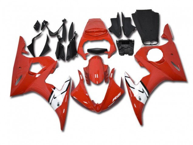 Rot Weiß 03-05 YZF R6 Motorrad Verkleidung Rot Weiß 03-05 YZF R6 Motorrad Verkleidung