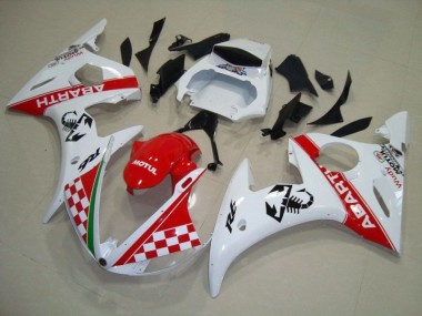 Rot Weiß 03-05 YZF R6 Motorrad Vollverkleidung