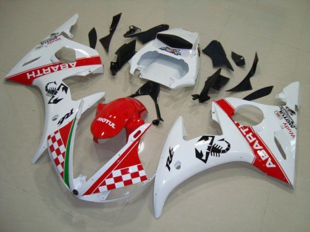 Rot Weiß 03-05 YZF R6 Motorrad Vollverkleidung Rot Weiß 03-05 YZF R6 Motorrad Vollverkleidung