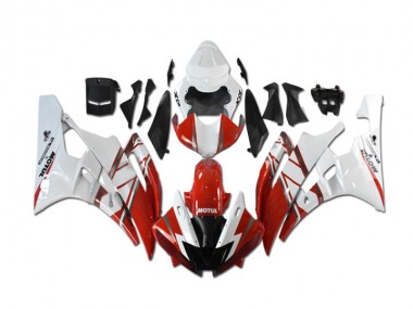 Rot Weiß 06-07 YZF R6 Motorrad Verkleidung Komplett Sets