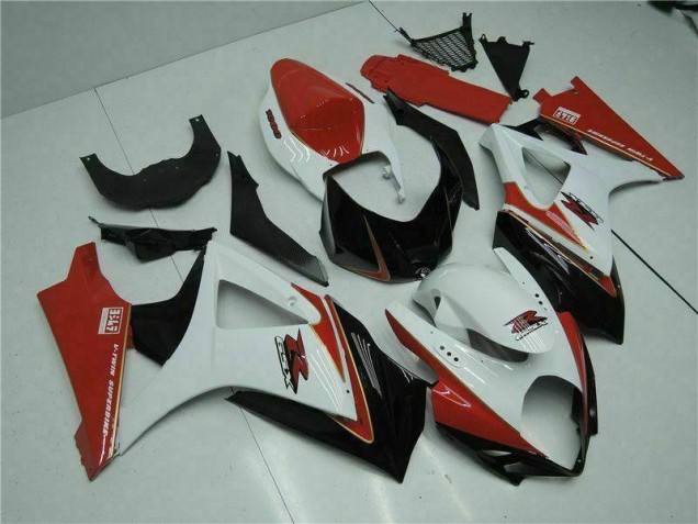 Rot Weiß 07-08 GSXR 1000 Motorrad Verkleidungen